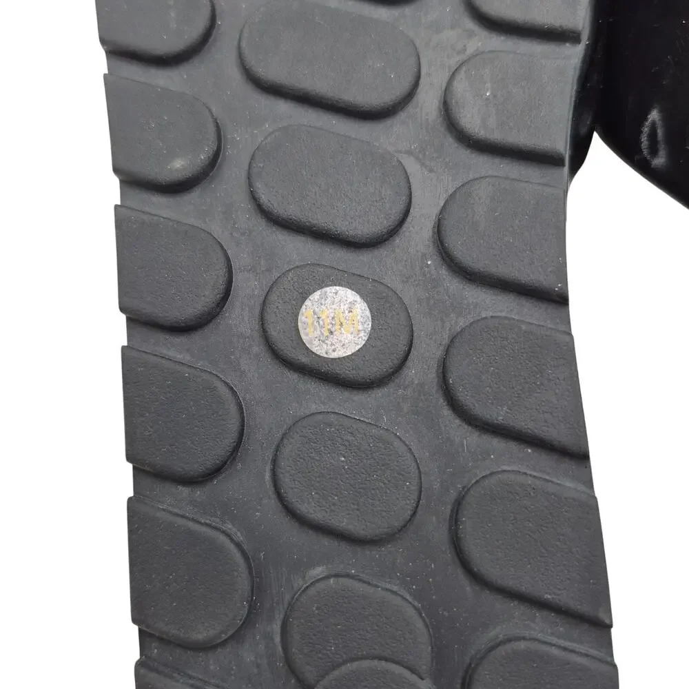 Tory Burch Women's Mellow Buckle Slides slip on black leather women's size 11